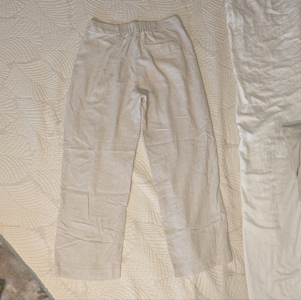 Extra High-Rise Taylor Wide Leg Trousers Linen Pants - Picture 4 of 6